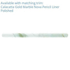 Calacatta Gold Small Marble Round Penny Tile | Tile Club