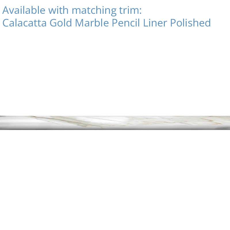 Calacatta Gold Marble 1.2" Penny Tile Polished | Tile Club