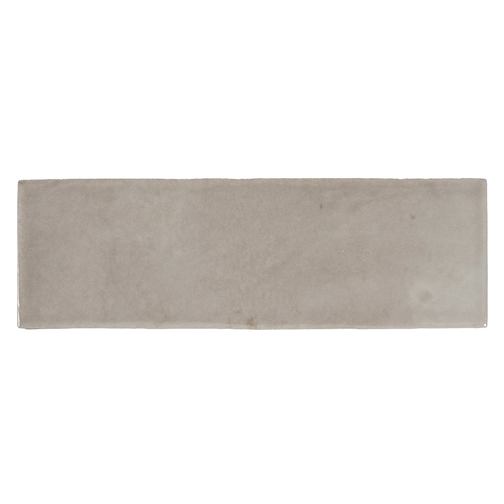 Calta Pearl Gray Gloss Porcelain Subway Tile 2x6 | Tile Club