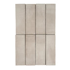 Calta Pearl Gray Gloss Porcelain Subway Tile 2x6 | Tile Club