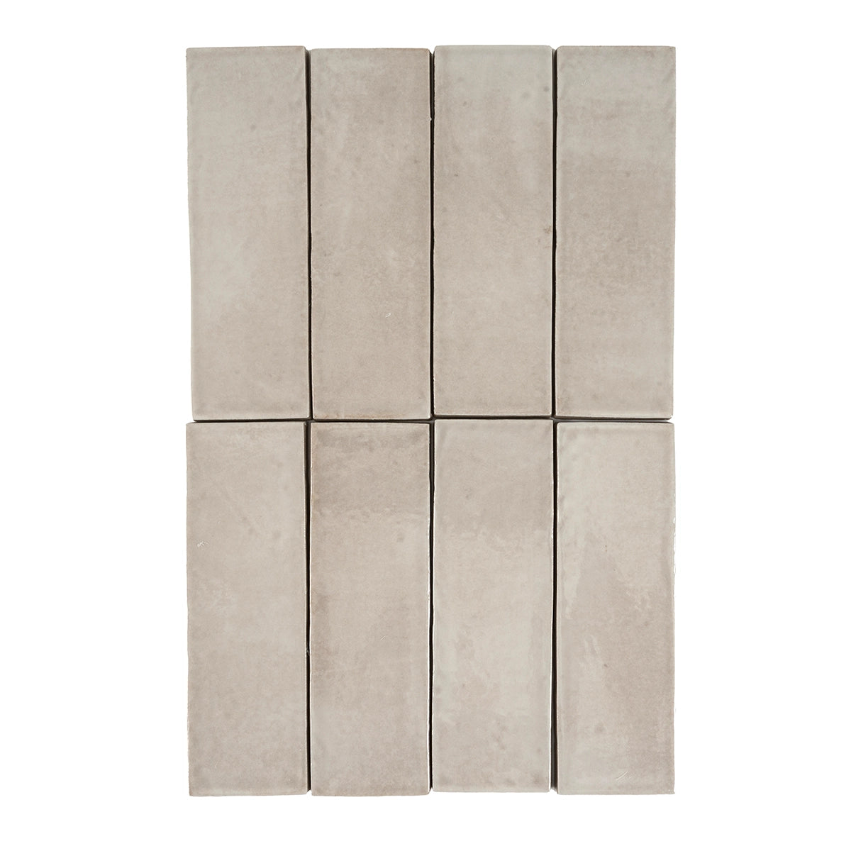 Calta Pearl Gray Gloss Porcelain Subway Tile 2x6 | Tile Club