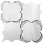 11.1" x 11.1" Camelia Dolomiti Bianco & Glass Mosaic Tile | Tile Club 