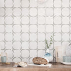 Camelia Dolomiti Bianco & Glass Mosaic Tile