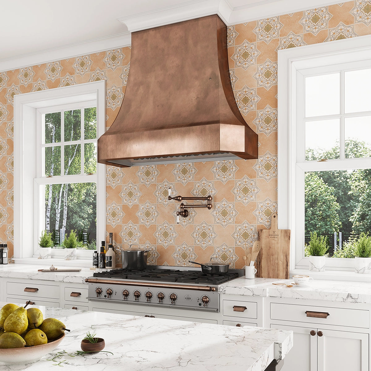 Camila Terra Cotta Cross Porcelain Tile | Tile Club