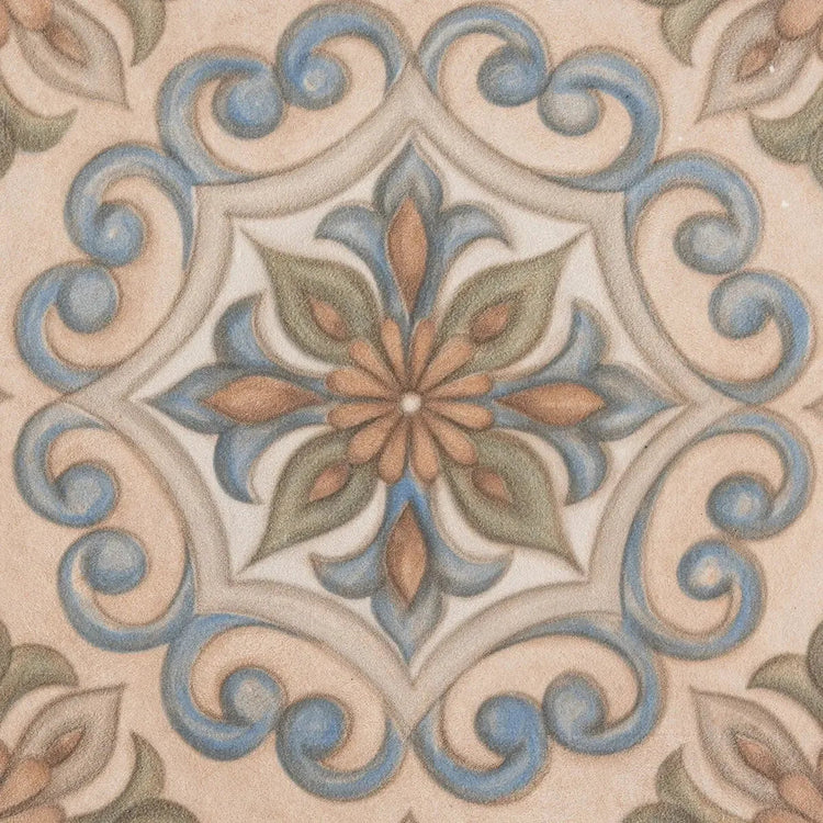 Decor Tile Collection Camila Decorative Star 3 Porcelain Tile | Spanish Tile for Floors, Walls