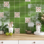 Camila Green Square 5.9x5.9 Porcelain Tile | Tile Club