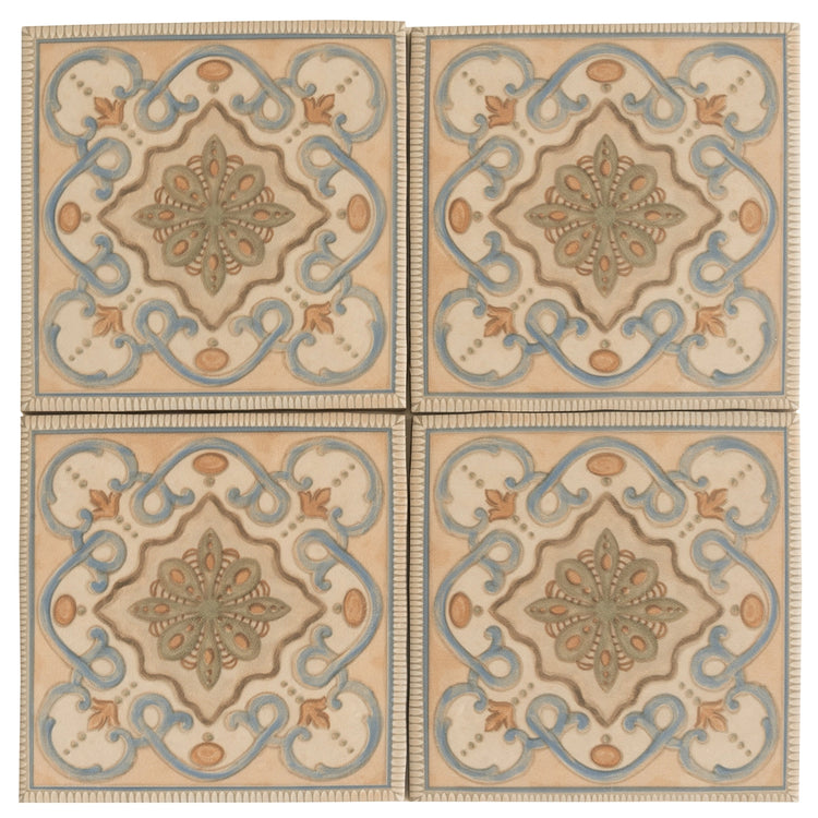 Camila Scrollwork Square Porcelain Tile | Tile Club