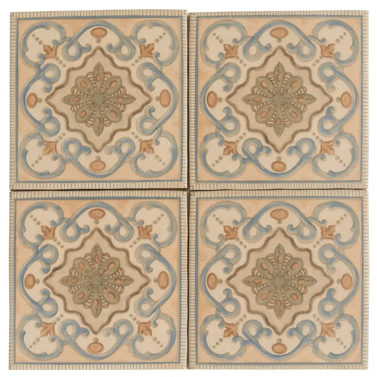 Camila Scrollwork Square Porcelain Tile | Tile Club