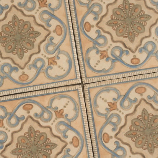 Camila Scrollwork Square Porcelain Tile | Tile Club