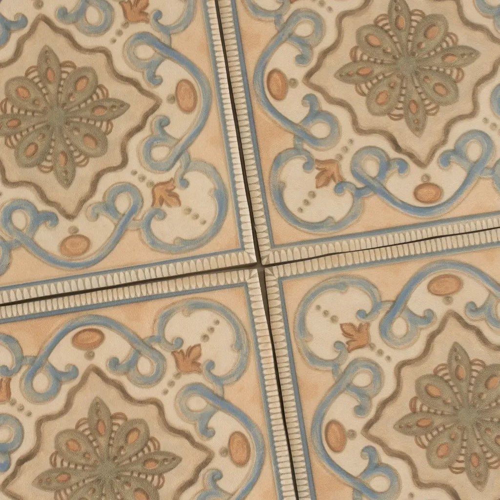 Camila Scrollwork Square Porcelain Tile | Tile Club