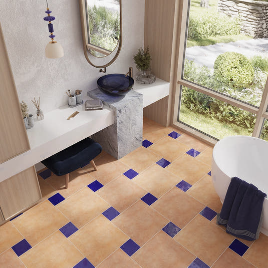 Camila Royal Blue Square 5.9x5.9 Porcelain Tile | Tile Club