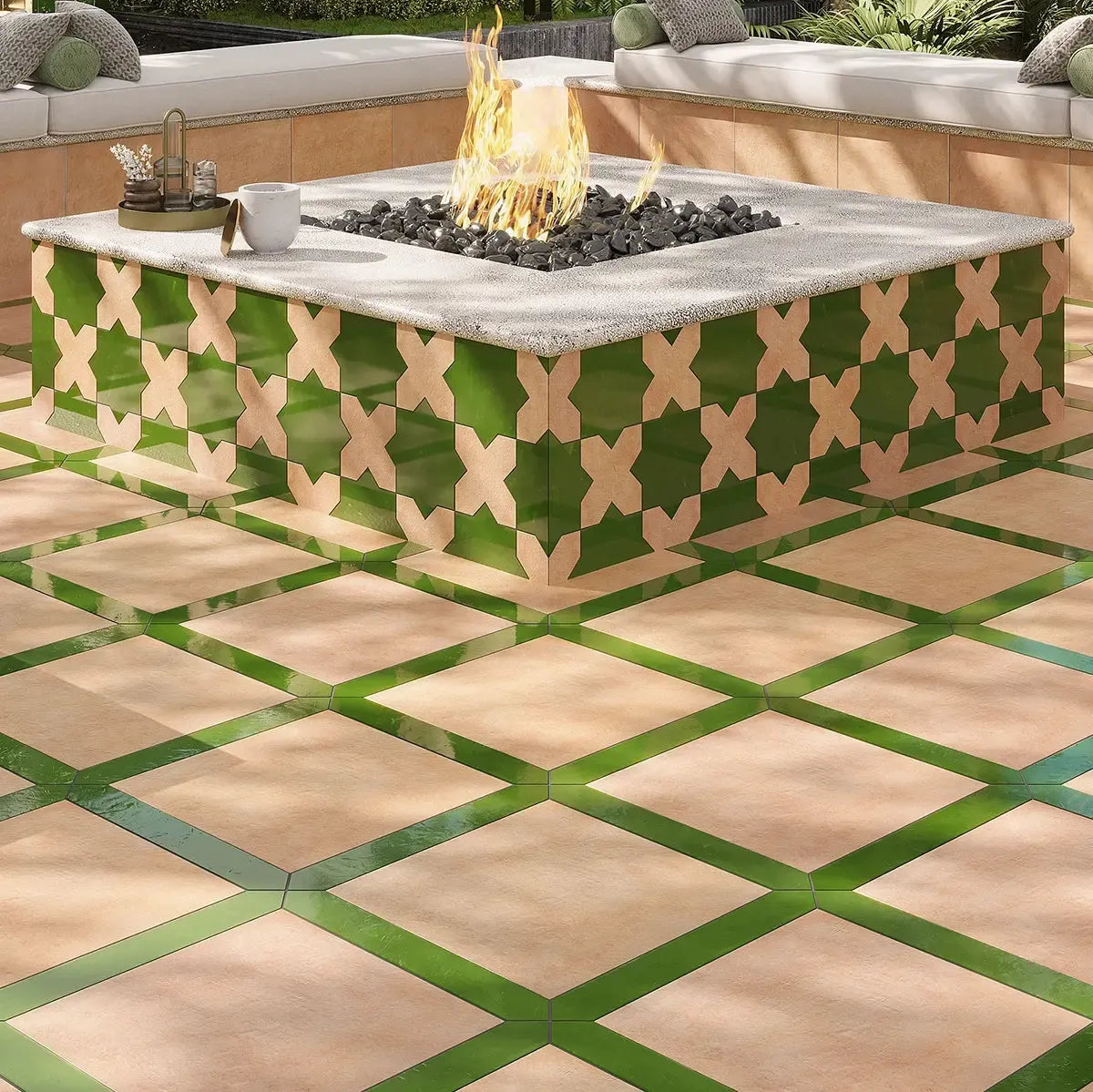 Camila Green Picket Porcelain Tile | Tile Club
