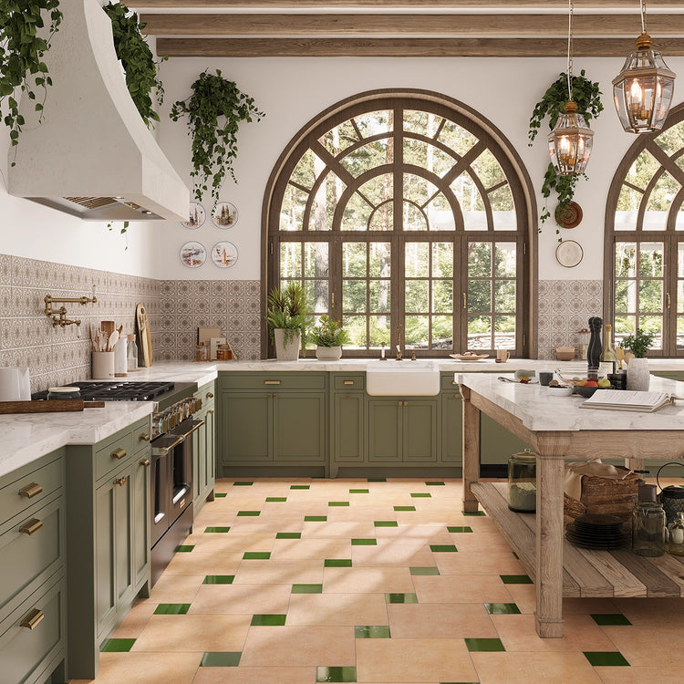 Camila Green Square 5.9x5.9 Porcelain Tile | Tile Club