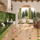 Camila Green Square 5.9x5.9 Porcelain Tile | Tile Club