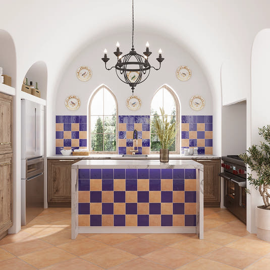 Camila Royal Blue Square 5.9x5.9 Porcelain Tile | Tile Club