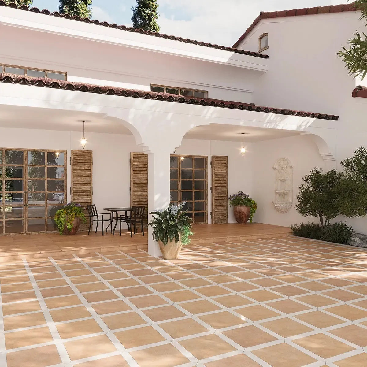 Camila Terra Cotta Square 18x18 Porcelain Tile | Tile Club