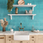 Camila Turquoise Picket Porcelain Tile | Tile Club