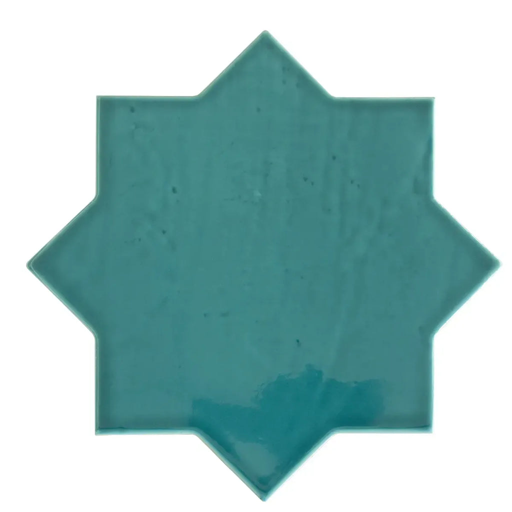 Camila Turquoise Star Porcelain Tile | Tile Club