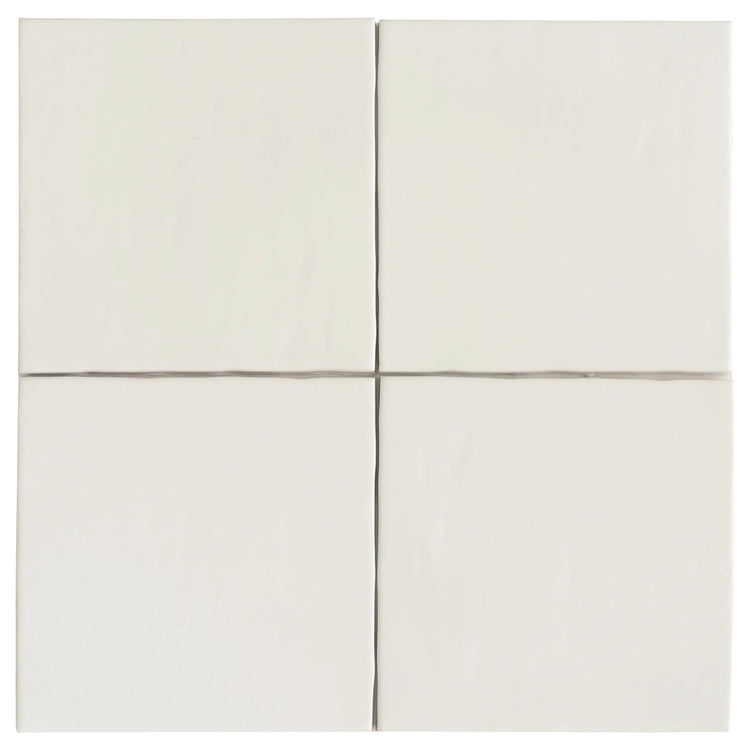 Camila White Square 5.9x5.9 Porcelain Tile | Tile Club