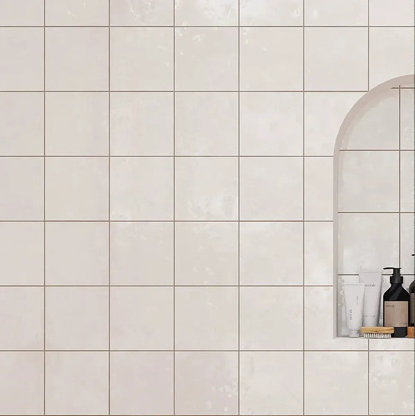 Camila White Square 5.9x5.9 Porcelain Tile | Spanish Tile for