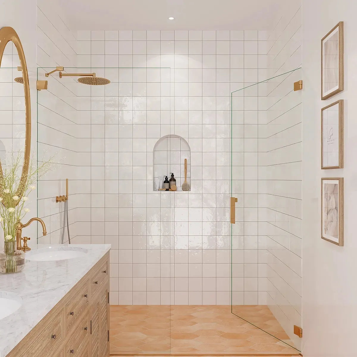 Camila White Square 5.9x5.9 Porcelain Tile | Tile Club