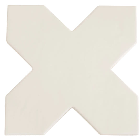 Camila White Cross Porcelain Tile | Tile Club