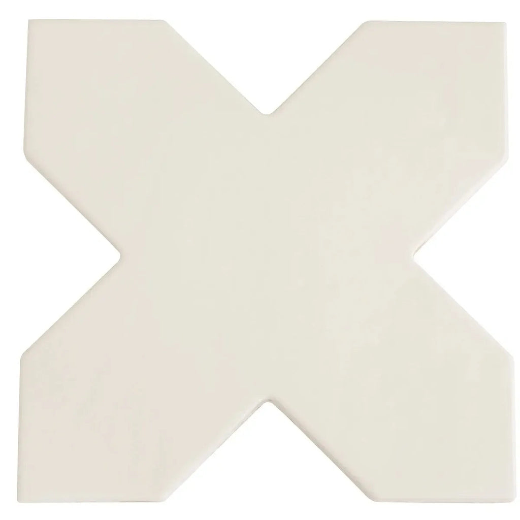 Camila White Cross Porcelain Tile | Tile Club