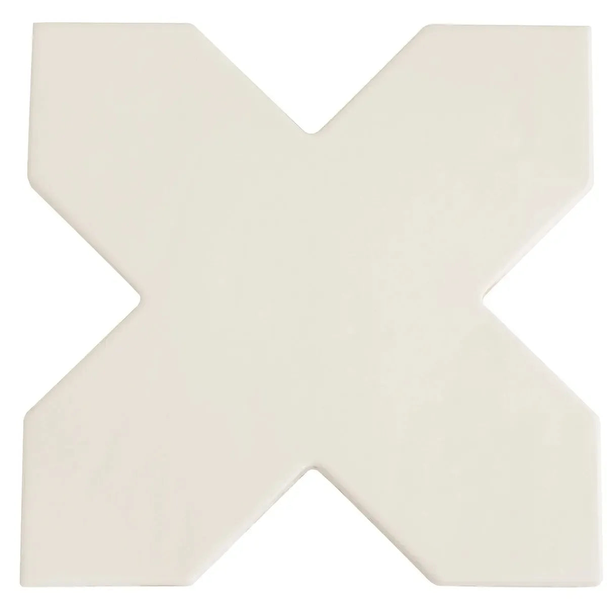 Camila White Cross Porcelain Tile | Tile Club