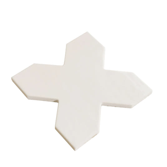 Camila White Cross Porcelain Tile | Tile Club