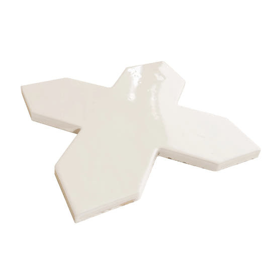 Camila White Cross Porcelain Tile | Tile Club