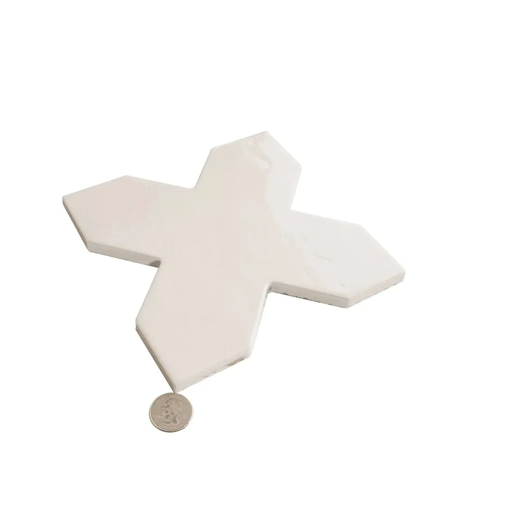Camila White Cross Porcelain Tile | Tile Club