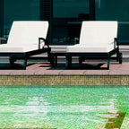 Camo Green & Brown Squares Glass Pool Tile | Tile Club