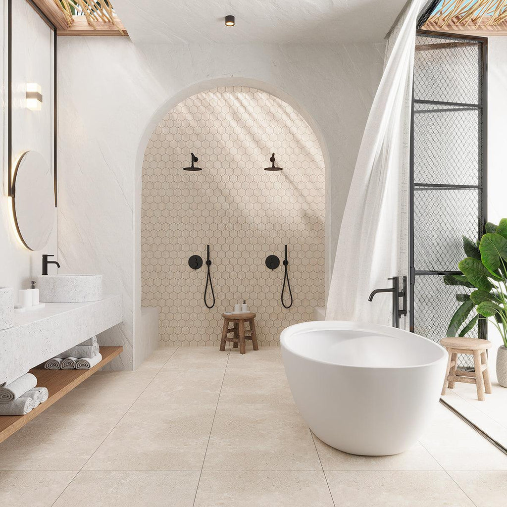 Campbell Beige Hexagon 10x12 | Tile Club