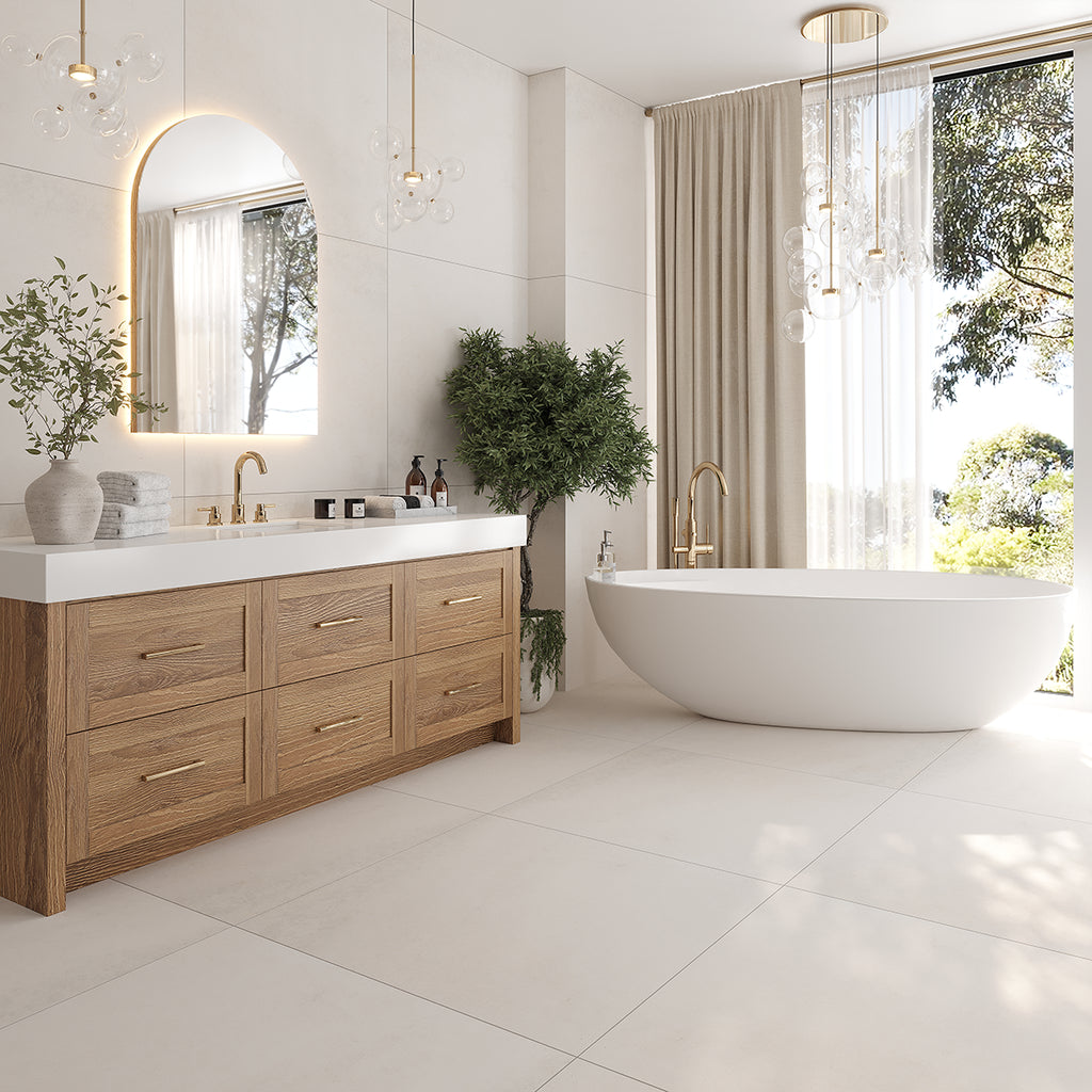 Candoglia Bianco Marble Look Porcelain Tile 36x36