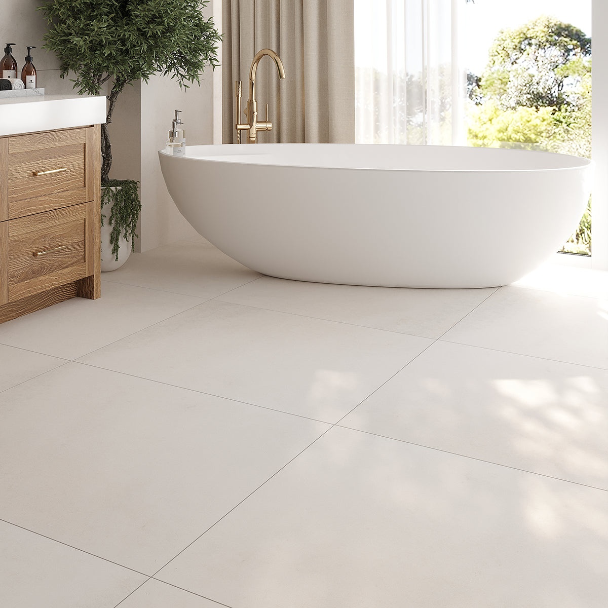 Candoglia Bianco Marble Look Porcelain Tile 36x36