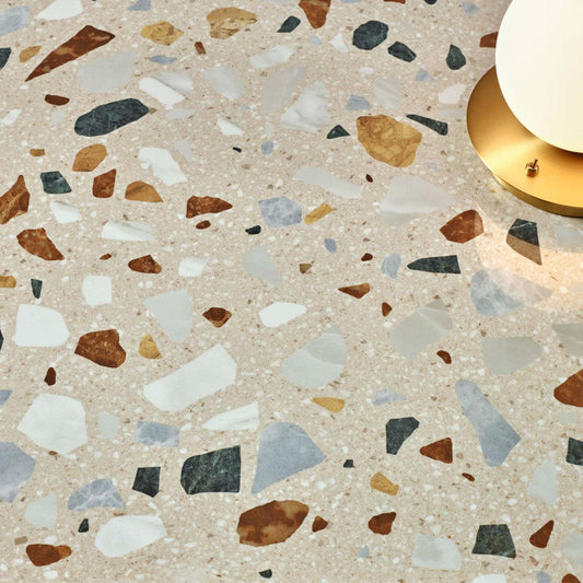 Cape Beige Natural Terrazzo Speckled Walls