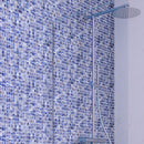 Cape Cod Blue Mixed Swirls Squares Glass Pool Tile | Tile Club
