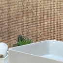 Caramel Brown Squares Glass Tile | Tile Club
