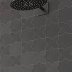 Carmel Matte Black Porcelain Star and Cross Tile 