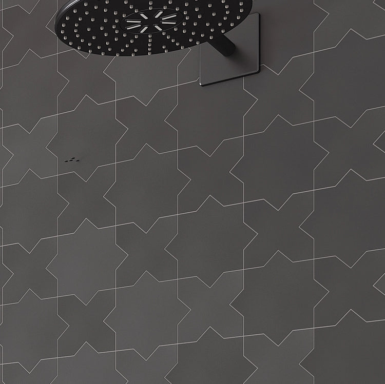 Carmel Matte Black Porcelain Star Tile | Tile Club