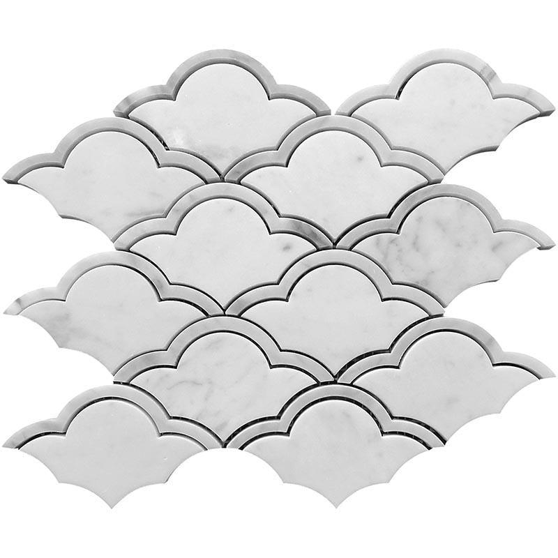 Carrara Clouds Marble Mosaic Tile Sample