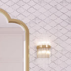 Carrara Clouds Marble Mosaic Tile Bathroom Wall