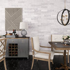 Nero Marquina 10 Inch Hexagon Honed Marble Mosaic Tile | Tile Club