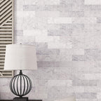 Carrara Dots Etched Subway Marble Tile Wall