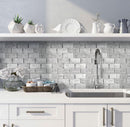 Carrara Subway With Bardiglio Dot Mosaic Tile | Tile Club