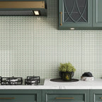 Cayo Green Crackle Ceramic Subway Tile | Tile Club