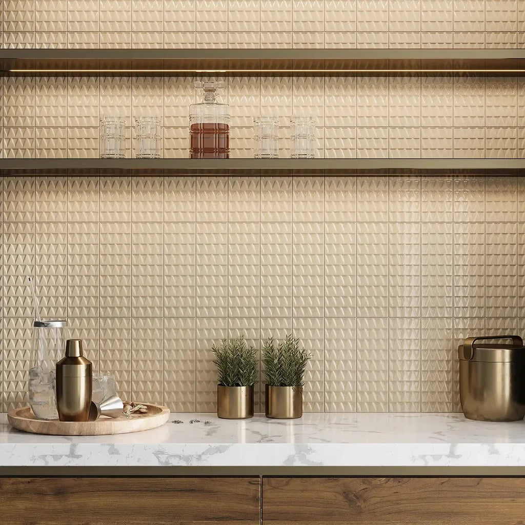 Cayo Sand Crackle Ceramic Subway Tile | Tile Club