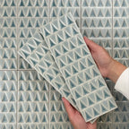 Cayo Sky Crackle Ceramic Subway Tile | Tile Club