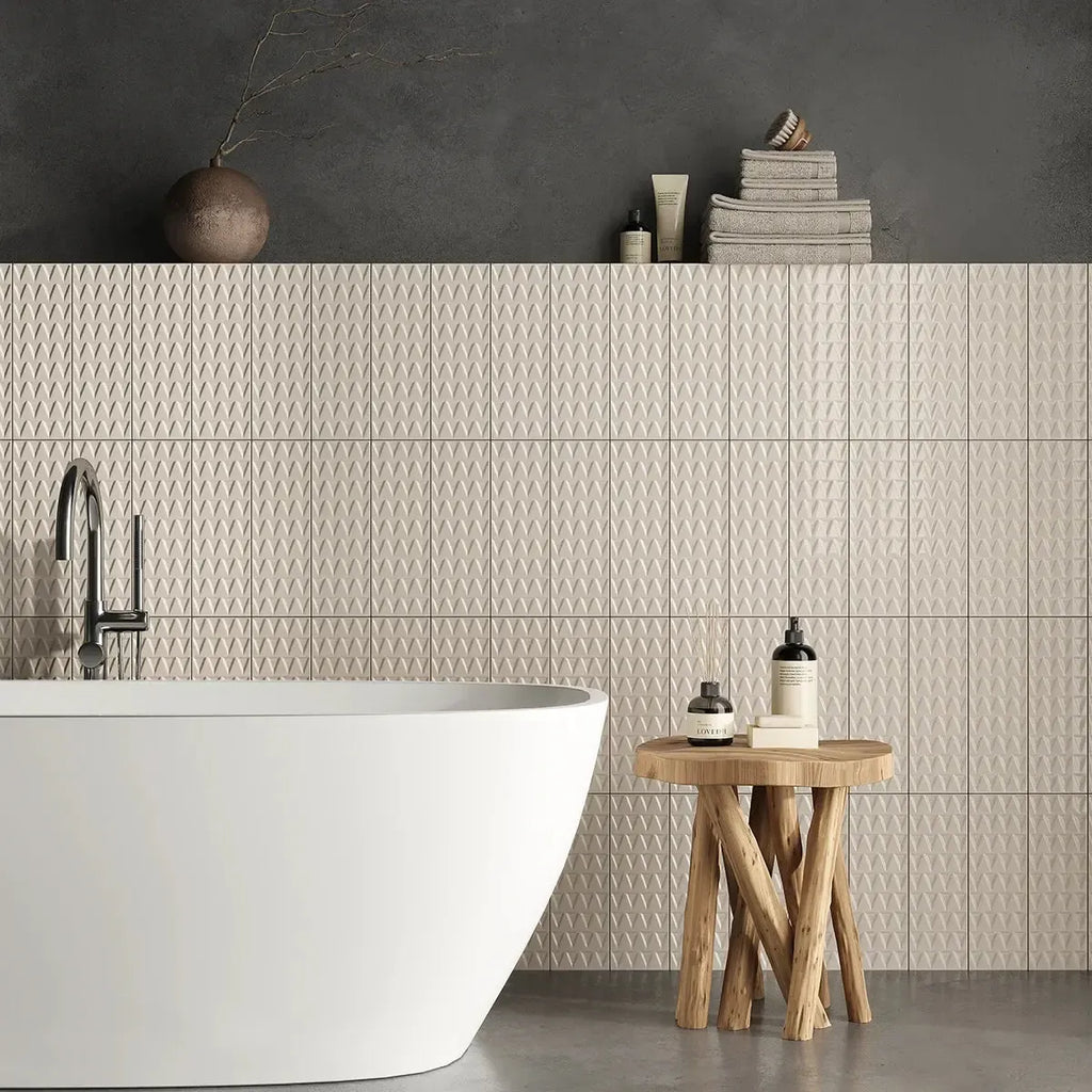 Cayo White Crackle Ceramic Subway Tile | Tile Club