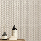 Cayo White Crackle Ceramic Subway Tile | Tile Club